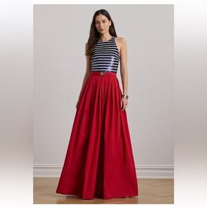 Lauren Ralph Lauren
Belted Sequined Tulle & Taffeta Gown-NWT